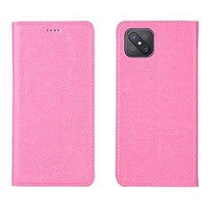 Handytasche Stand Schutzhülle Flip Leder Hülle L02 für Oppo A92s 5G Rosa