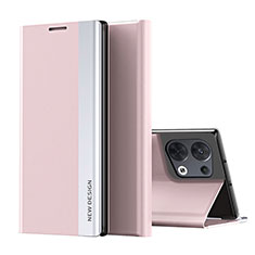 Handytasche Stand Schutzhülle Flip Leder Hülle L02 für Oppo Reno9 5G Rosa