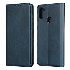 Handytasche Stand Schutzhülle Flip Leder Hülle L02 für Samsung Galaxy A11 Blau