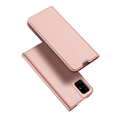 Handytasche Stand Schutzhülle Flip Leder Hülle L02 für Samsung Galaxy A51 5G Rosegold