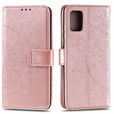 Handytasche Stand Schutzhülle Flip Leder Hülle L02 für Samsung Galaxy A71 5G Rosegold