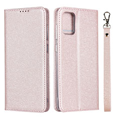 Handytasche Stand Schutzhülle Flip Leder Hülle L02 für Samsung Galaxy M40S Rosa