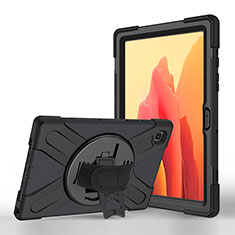 Handytasche Stand Schutzhülle Flip Leder Hülle L02 für Samsung Galaxy Tab A7 4G 10.4 SM-T505 Schwarz