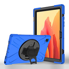 Handytasche Stand Schutzhülle Flip Leder Hülle L02 für Samsung Galaxy Tab A7 Wi-Fi 10.4 SM-T500 Blau