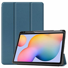 Handytasche Stand Schutzhülle Flip Leder Hülle L02 für Samsung Galaxy Tab S6 Lite 10.4 SM-P610 Grün