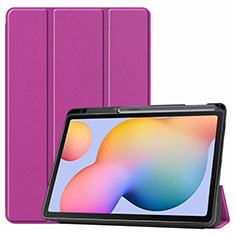 Handytasche Stand Schutzhülle Flip Leder Hülle L02 für Samsung Galaxy Tab S6 Lite 10.4 SM-P610 Violett