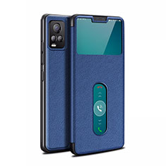 Handytasche Stand Schutzhülle Flip Leder Hülle L02 für Vivo V20 Pro 5G Blau