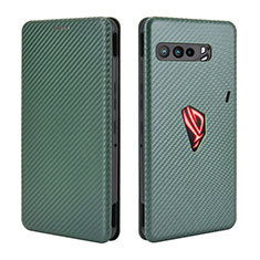 Handytasche Stand Schutzhülle Flip Leder Hülle L02Z für Asus ROG Phone 3 Grün