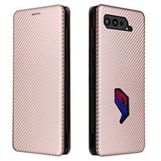 Handytasche Stand Schutzhülle Flip Leder Hülle L02Z für Asus ROG Phone 5 Ultimate Rosegold