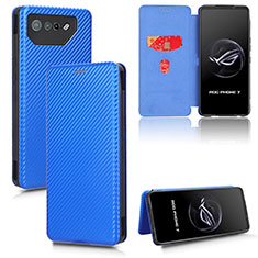 Handytasche Stand Schutzhülle Flip Leder Hülle L02Z für Asus ROG Phone 7 Blau