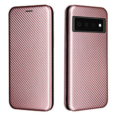 Handytasche Stand Schutzhülle Flip Leder Hülle L02Z für Google Pixel 6 5G Rosegold