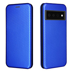 Handytasche Stand Schutzhülle Flip Leder Hülle L02Z für Google Pixel 6 Pro 5G Blau