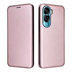 Handytasche Stand Schutzhülle Flip Leder Hülle L02Z für Huawei Honor 90 Lite 5G Rosegold