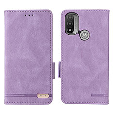 Handytasche Stand Schutzhülle Flip Leder Hülle L02Z für Motorola Moto E20 Violett