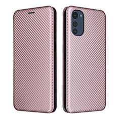 Handytasche Stand Schutzhülle Flip Leder Hülle L02Z für Motorola Moto E32 Rosegold