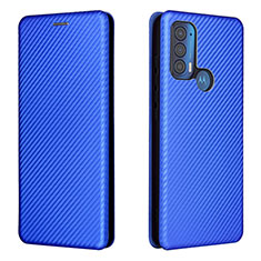 Handytasche Stand Schutzhülle Flip Leder Hülle L02Z für Motorola Moto Edge (2021) 5G Blau