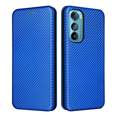 Handytasche Stand Schutzhülle Flip Leder Hülle L02Z für Motorola Moto Edge 30 5G Blau