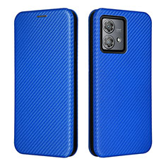 Handytasche Stand Schutzhülle Flip Leder Hülle L02Z für Motorola Moto Edge 40 Neo 5G Blau
