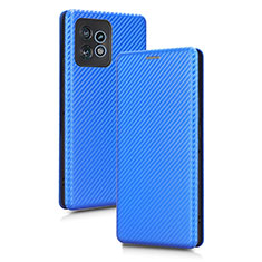 Handytasche Stand Schutzhülle Flip Leder Hülle L02Z für Motorola Moto Edge 40 Pro 5G Blau