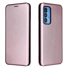 Handytasche Stand Schutzhülle Flip Leder Hülle L02Z für Motorola Moto Edge S Pro 5G Rosegold