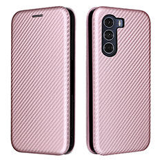 Handytasche Stand Schutzhülle Flip Leder Hülle L02Z für Motorola Moto Edge S30 5G Rosegold