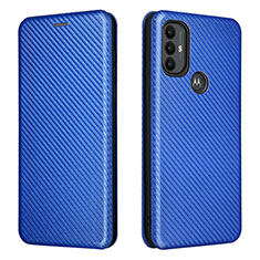 Handytasche Stand Schutzhülle Flip Leder Hülle L02Z für Motorola Moto G Play (2023) Blau