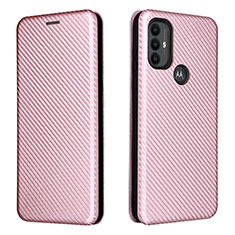 Handytasche Stand Schutzhülle Flip Leder Hülle L02Z für Motorola Moto G Play Gen 2 Rosegold