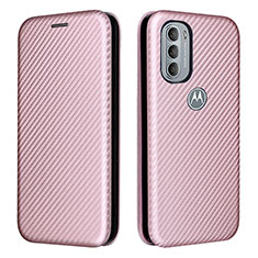 Handytasche Stand Schutzhülle Flip Leder Hülle L02Z für Motorola Moto G31 Rosegold