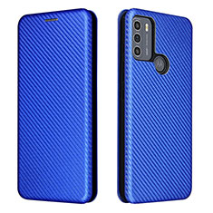 Handytasche Stand Schutzhülle Flip Leder Hülle L02Z für Motorola Moto G50 Blau