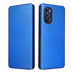 Handytasche Stand Schutzhülle Flip Leder Hülle L02Z für Motorola Moto G52j 5G Blau