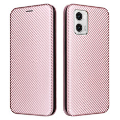 Handytasche Stand Schutzhülle Flip Leder Hülle L02Z für Motorola Moto G53 5G Rosegold