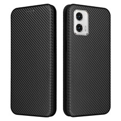 Handytasche Stand Schutzhülle Flip Leder Hülle L02Z für Motorola Moto G53 5G Schwarz