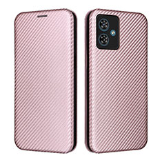 Handytasche Stand Schutzhülle Flip Leder Hülle L02Z für Motorola Moto G54 5G Rosegold