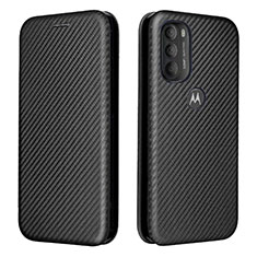 Handytasche Stand Schutzhülle Flip Leder Hülle L02Z für Motorola Moto G71 5G Schwarz