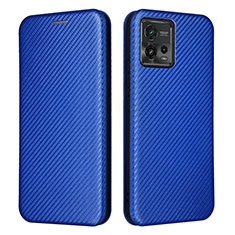 Handytasche Stand Schutzhülle Flip Leder Hülle L02Z für Motorola Moto G72 Blau