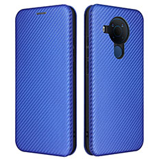 Handytasche Stand Schutzhülle Flip Leder Hülle L02Z für Nokia 5.4 Blau