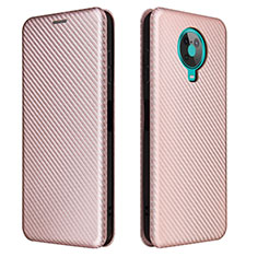 Handytasche Stand Schutzhülle Flip Leder Hülle L02Z für Nokia 6.3 Rosegold