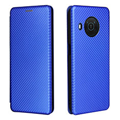 Handytasche Stand Schutzhülle Flip Leder Hülle L02Z für Nokia X10 Blau