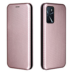 Handytasche Stand Schutzhülle Flip Leder Hülle L02Z für Oppo A16s Rosegold