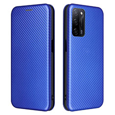 Handytasche Stand Schutzhülle Flip Leder Hülle L02Z für Oppo A53s 5G Blau