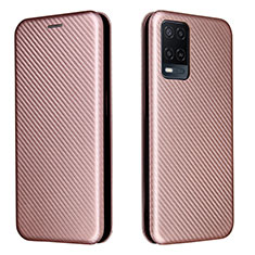 Handytasche Stand Schutzhülle Flip Leder Hülle L02Z für Oppo A54 4G Rosegold