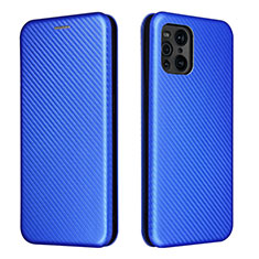 Handytasche Stand Schutzhülle Flip Leder Hülle L02Z für Oppo Find X3 5G Blau