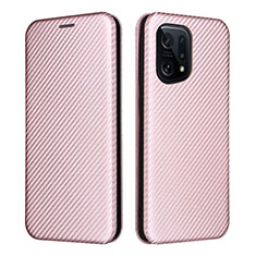 Handytasche Stand Schutzhülle Flip Leder Hülle L02Z für Oppo Find X5 5G Rosegold