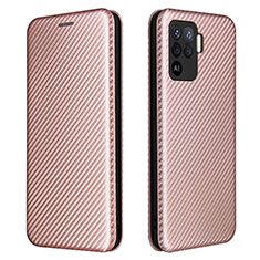 Handytasche Stand Schutzhülle Flip Leder Hülle L02Z für Oppo Reno5 F Rosegold