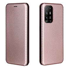 Handytasche Stand Schutzhülle Flip Leder Hülle L02Z für Oppo Reno5 Z 5G Rosegold