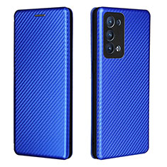 Handytasche Stand Schutzhülle Flip Leder Hülle L02Z für Oppo Reno6 Pro+ Plus 5G Blau