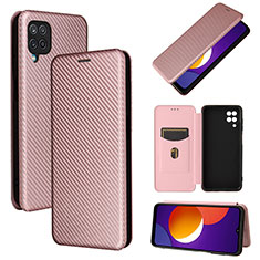 Handytasche Stand Schutzhülle Flip Leder Hülle L02Z für Samsung Galaxy A12 5G Rosegold