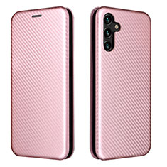 Handytasche Stand Schutzhülle Flip Leder Hülle L02Z für Samsung Galaxy A13 5G Rosegold