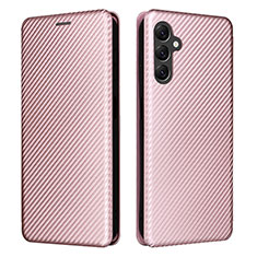 Handytasche Stand Schutzhülle Flip Leder Hülle L02Z für Samsung Galaxy A14 4G Rosegold