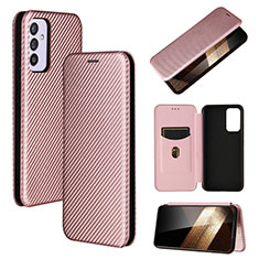 Handytasche Stand Schutzhülle Flip Leder Hülle L02Z für Samsung Galaxy A15 5G Rosegold